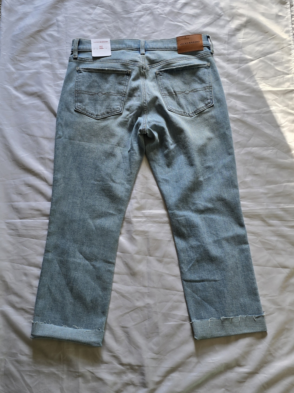 NWT Lucky Brand Light Blue Skinny Jeans with Distressed Knees - Picture 3 of 5